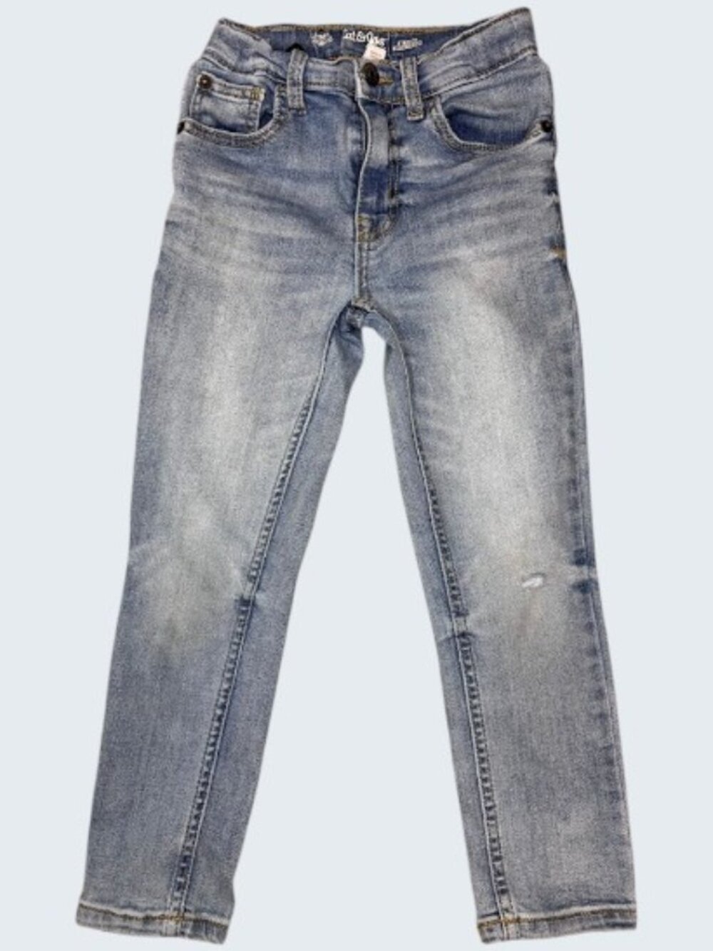 Skinny Jeans Light Wash Distressed Stretch Denim Boys Size 6